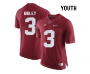 2016 Youth Alabama Crimson Tide Calvin Ridley #3 College Football Limited Jersey - Crimson