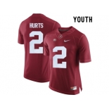 2016 Youth Alabama Crimson Tide Jalen Hurts #2 College Football Limited Jerseys - Crimson