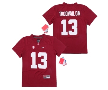 Youth Alabama Crimson Tide #13 Tua Tagovailoa Red Youth College Football Jersey