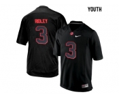 Youth Alabama Crimson Tide Calvin Ridley #3 College Football Limited Jersey - Blackout