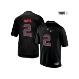 Youth Alabama Crimson Tide Jalen Hurts #2 College Football Limited Jerseys - Blackout