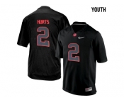 Youth Alabama Crimson Tide Jalen Hurts #2 College Football Limited Jerseys - Blackout