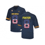 2016 US Flag Fashion Men's Arizona State Sun Devils D.J. Foster #8 College Football Jersey - Black