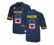 2016 US Flag Fashion Men's Arizona State Sun Devils D.J. Foster #8 College Football Jersey - Black