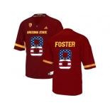 2016 US Flag Fashion Men's Arizona State Sun Devils D.J. Foster #8 College Football Jersey - Maroon