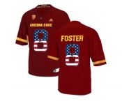 2016 US Flag Fashion Men's Arizona State Sun Devils D.J. Foster #8 College Football Jersey - Maroon