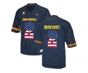 2016 US Flag Fashion Men's Arizona State Sun Devils Mike Bercovici #2 College Football Jersey - Black