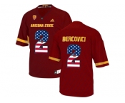 2016 US Flag Fashion Men's Arizona State Sun Devils Mike Bercovici #2 College Football Jersey - Maroon