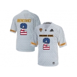 2016 US Flag Fashion Men's Arizona State Sun Devils Mike Bercovici #2 Desert Ice College Football Jersey - White