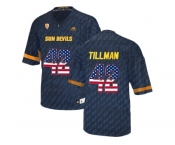 2016 US Flag Fashion Men's Arizona State Sun Devils Pat Tillman #42 College Football Jersey - Black