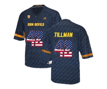 2016 US Flag Fashion Men's Arizona State Sun Devils Pat Tillman #42 College Football Jersey - Black