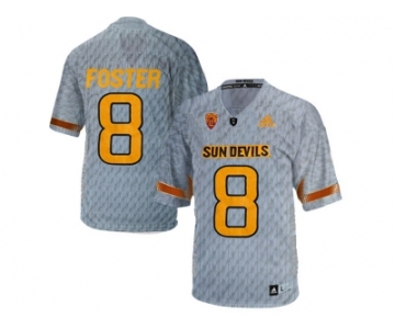 Men's Arizona State Sun Devils D.J. Foster #8 Desert Fuel College Football Jersey - Grey