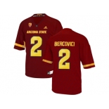 Men's Arizona State Sun Devils Mike Bercovici #2 College Football Jersey - Maroon