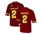 Men's Arizona State Sun Devils Mike Bercovici #2 College Football Jersey - Maroon