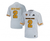 Men's Arizona State Sun Devils Mike Bercovici #2 Desert Ice College Football Jersey - White