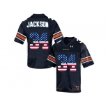 2016 US Flag Fashion Men's Under Armour Bo Jackson #34 Auburn Tigers College Football Throwback Jersey - Navy Blue