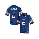 2016 US Flag Fashion Men's Under Armour Cam Newton #2 Auburn Tigers College Football Throwback Jersey - Navy Blue