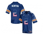 2016 US Flag Fashion Men's Under Armour Cam Newton #2 Auburn Tigers College Football Throwback Jersey - Navy Blue