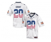 2016 US Flag Fashion Men's Under Armour Corey Grant #20 Auburn Tigers College Football Jersey - White