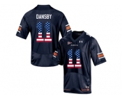 2016 US Flag Fashion Men's Under Armour Karlos Dansby #11 Auburn Tigers College Football Jersey - Navy Blue