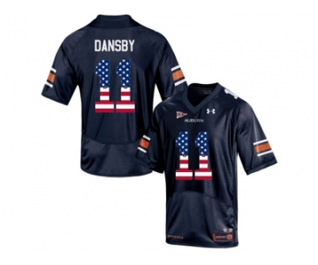 2016 US Flag Fashion Men's Under Armour Karlos Dansby #11 Auburn Tigers College Football Jersey - Navy Blue