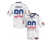 2016 US Flag Fashion Men's Under Armour Nick Fairley #90 Auburn Tigers College Football Jersey - White