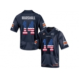 2016 US Flag Fashion Men's Under Armour Nick Marshall #14 Auburn Tigers College Football Jersey - Navy Blue