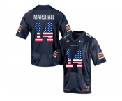 2016 US Flag Fashion Men's Under Armour Nick Marshall #14 Auburn Tigers College Football Jersey - Navy Blue