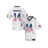 2016 US Flag Fashion Men's Under Armour Nick Marshall #14 Auburn Tigers College Football Jersey - White