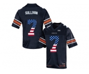 2016 US Flag Fashion Men's Under Armour Pat Sullivan #7 Auburn Tigers College Football Throwback Jersey - Navy Blue