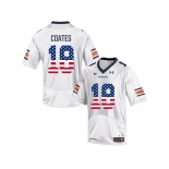 2016 US Flag Fashion Men's Under Armour Sammie Coates #18 Auburn Tigers College Football Jersey - White