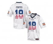 2016 US Flag Fashion Men's Under Armour Sammie Coates #18 Auburn Tigers College Football Jersey - White