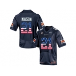 2016 US Flag Fashion Men's Under Armour Tre Mason #21 Auburn Tigers College Football Jersey - Navy Blue