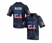 2016 US Flag Fashion Men's Under Armour Tre Mason #21 Auburn Tigers College Football Jersey - Navy Blue