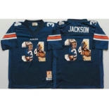 Auburn Tigers #34 Bo Jackson Blue Player Fashion Stitched NCAA Jersey