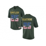 2016 US Flag Fashion Men's Baylor Bears Lache Seastrunk #25 College Football Jersey - Green