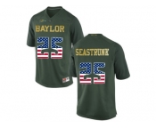 2016 US Flag Fashion Men's Baylor Bears Lache Seastrunk #25 College Football Jersey - Green