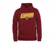 Bloomsburg Huskies Double Bar Pullover Hoodie Maroon