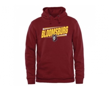 Bloomsburg Huskies Double Bar Pullover Hoodie Maroon