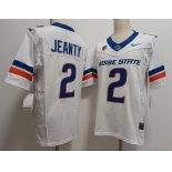 Men's Boise State Broncos #2 Ashton Jeanty White 2024 F.U.S.E. Vapor Limited Stitched Football Jersey