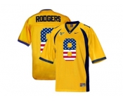 2016 US Flag Fashion Men's California Golden Bears Aaron Rodgers #8 College Football Jersey - Gold