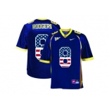 2016 US Flag Fashion Men's California Golden Bears Aaron Rodgers #8 College Football Jersey - Navy Blue