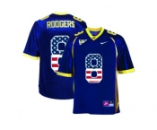 2016 US Flag Fashion Men's California Golden Bears Aaron Rodgers #8 College Football Jersey - Navy Blue