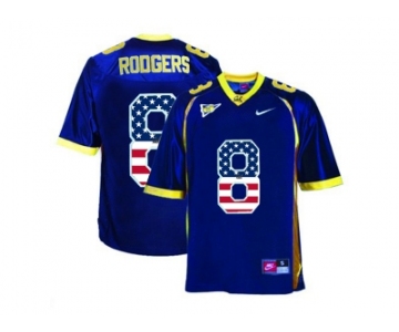 2016 US Flag Fashion Men's California Golden Bears Aaron Rodgers #8 College Football Jersey - Navy Blue