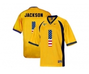 2016 US Flag Fashion Men's California Golden Bears DeSean Jackson #1 College Football Jersey - Golden