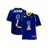 2016 US Flag Fashion Men's California Golden Bears DeSean Jackson #1 College Football Jersey - Navy Blue