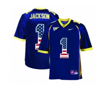 2016 US Flag Fashion Men's California Golden Bears DeSean Jackson #1 College Football Jersey - Navy Blue