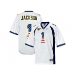 2016 US Flag Fashion Men's California Golden Bears DeSean Jackson #1 College Football Jersey - White