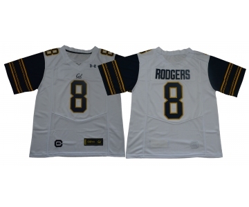 California Golden Bears #8 Aaron Rodgers White College Football Jersey