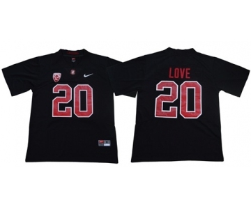 Cardinal #20 Bryce Love Black Limited Stitched NCAA Jersey